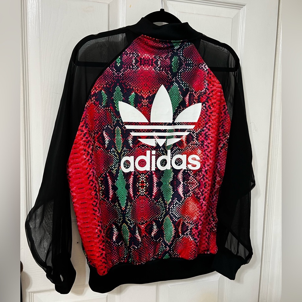 Adidas jacket with mesh sleeves